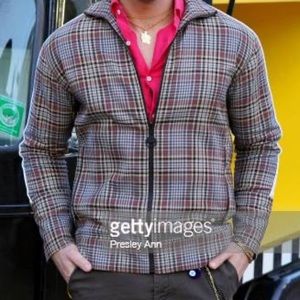 Ahluwalia check print zipped jacket